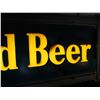 Image 3 : Vintage Pabst blue ribbon light up sign (working) some damage. 38x10.25"long