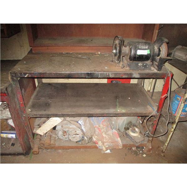 craftsman bench grinder on stand (stand has 2 castors)