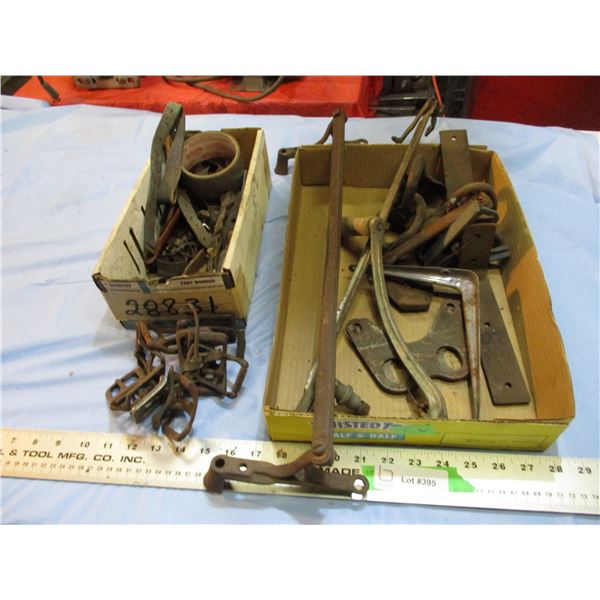 Horse buckles, windshield bracket, misc