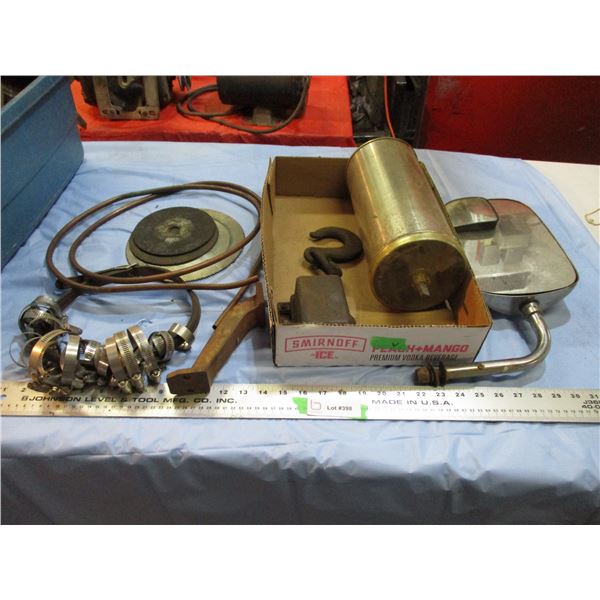 Hose Clamps, Copper Line, Mirror, misc