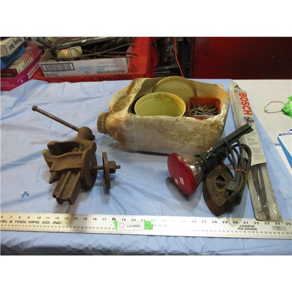 Vintage Vice, screws, misc