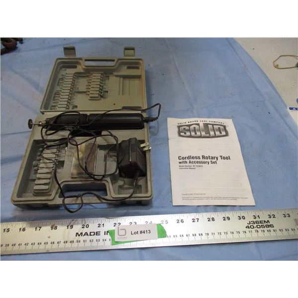 Solid cordless rotary tool in case