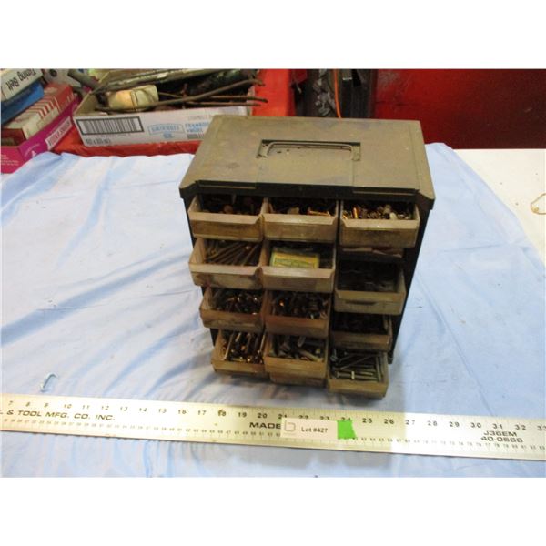 Organizer with copper rivets, misc