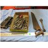 Image 1 : handsaw, drill bits, chisel, misc