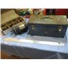 Image 1 : metal tool box (empty) electric motor, used pistons