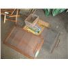 Image 3 : vintage wooden chair, 3 shelves, organizer, spoon rack (broken glass)