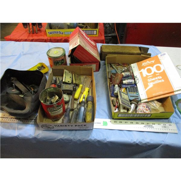 screwsdrivers, nuts, washers, misc