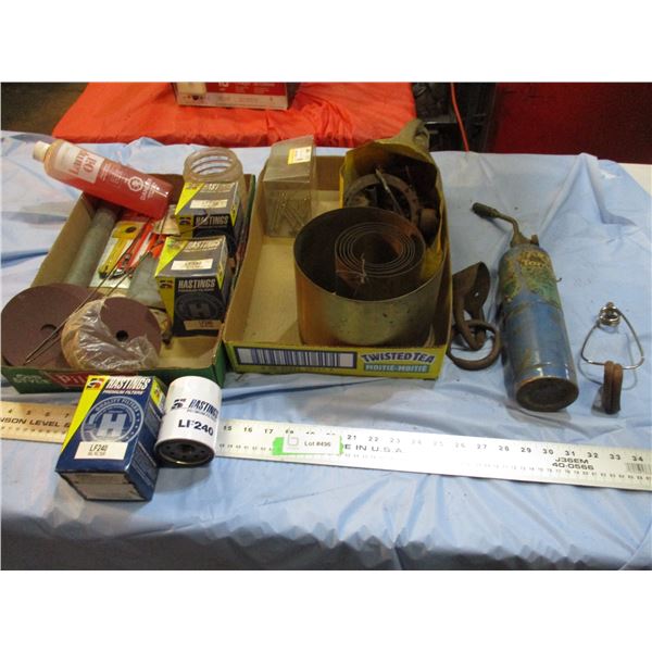 sanding discs, new filters, screws, misc