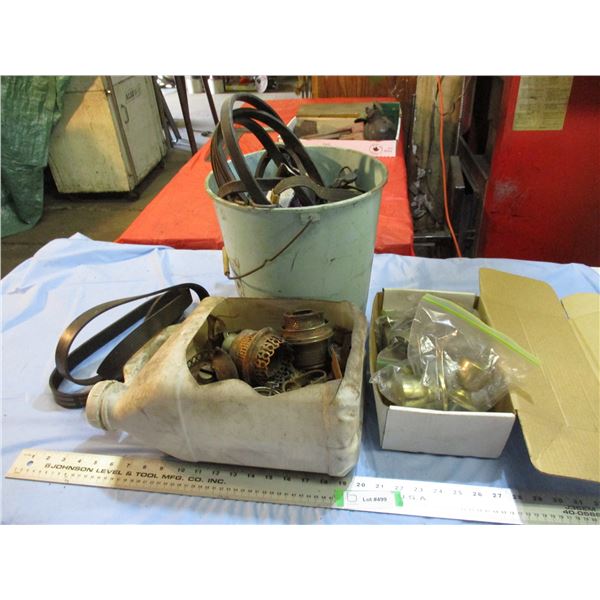 lamp parts, door handles, misc