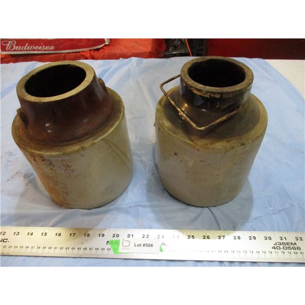 stoneware pickle crocks (no lids)