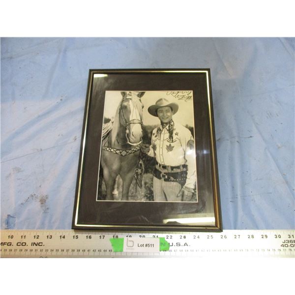 Roy Rogers + trigger picture in frame