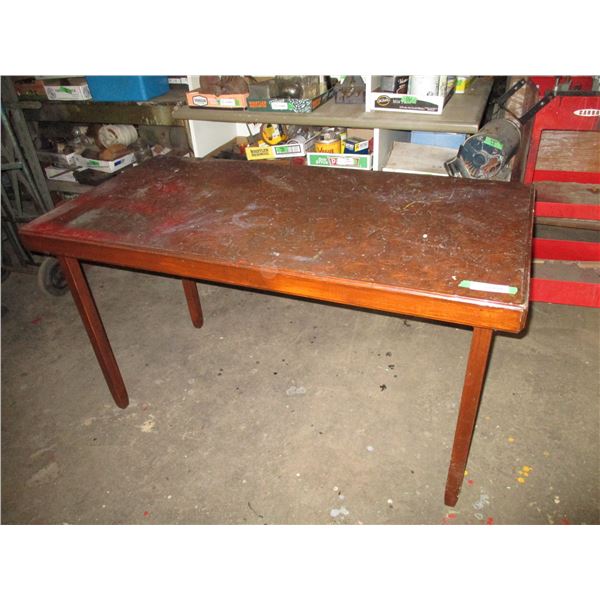 wooden table 48x24x28Tall