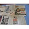 Image 3 : vintage ads + newspaper
