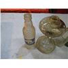 Image 2 : vintage pop bottles, bottom part of a glass lamp