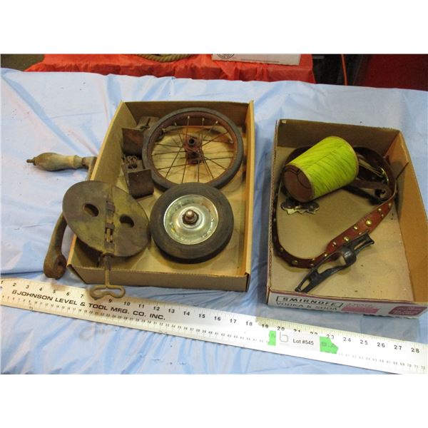 vintage buggy whip holder + misc