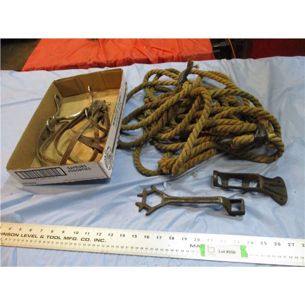 Rope, buggy whip holder, misc