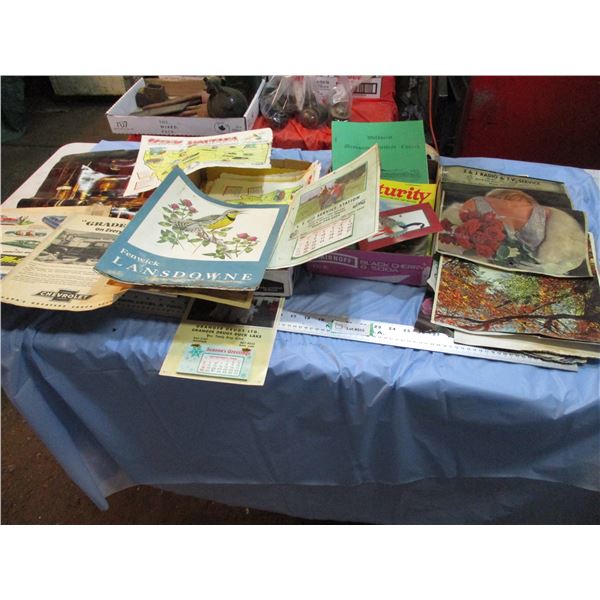 vintage ads, vintage calendars, misc