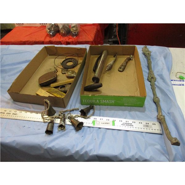 bridal bells, strove lid, lifters, misc