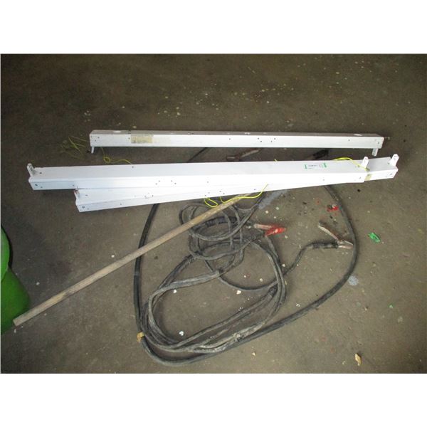 flourescent light boxes, booster cables