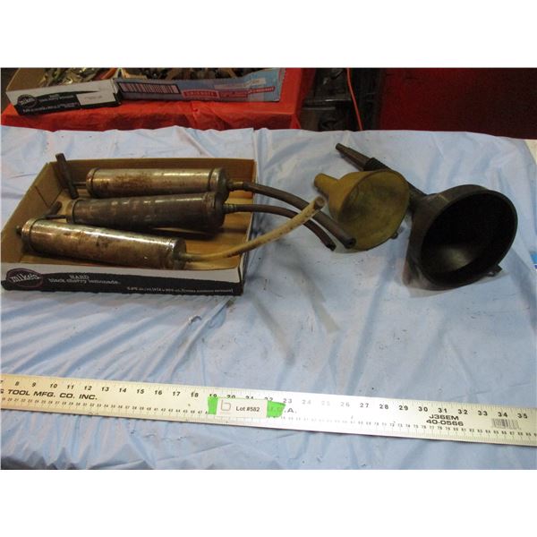 grease funs, funnels