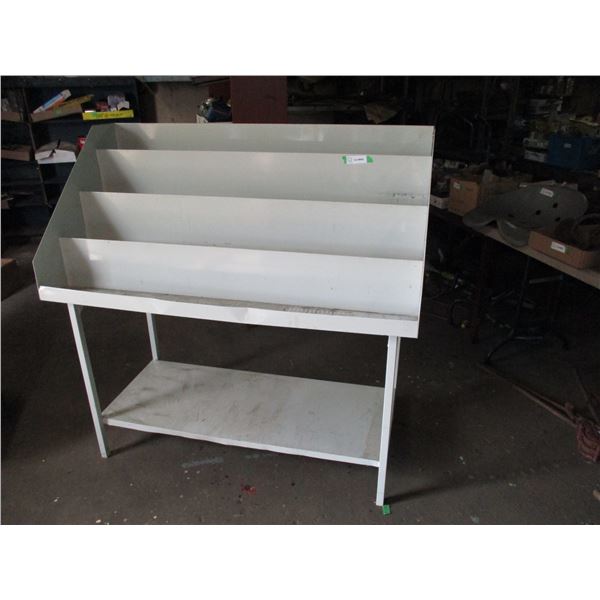 Metal display cabinet for books/magazines (48x21x48)