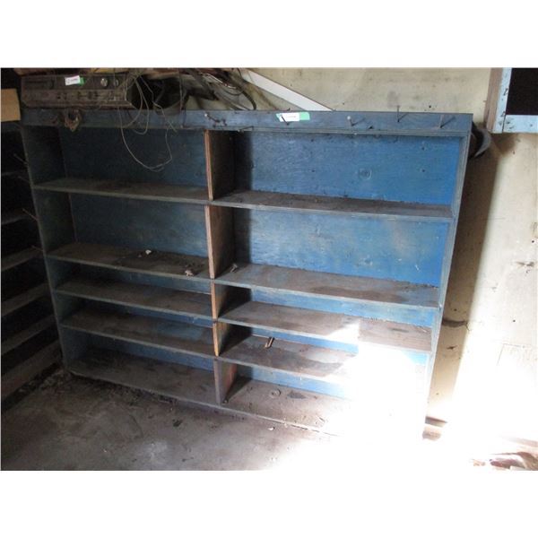Wooden Shelf - 69x9x48 High (NO CONTENTS)