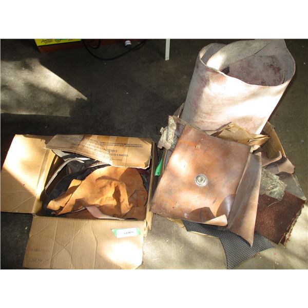 2 X THE MONEY box of leather related items