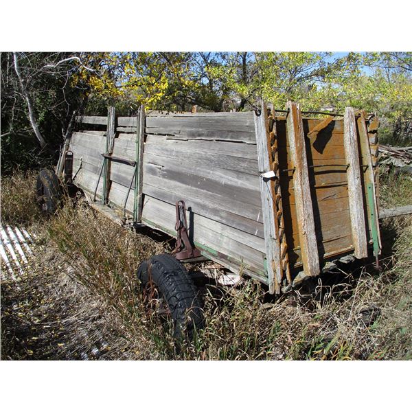 wooden wagon with rubber wheels