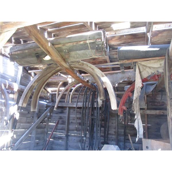 contents of a building - wagon parts, auto parts, misc