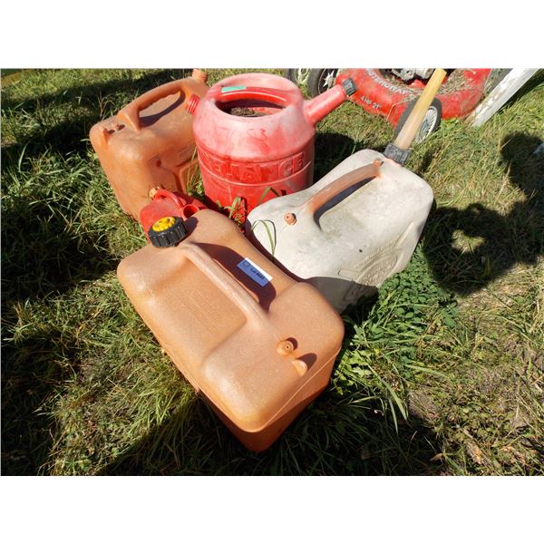 Five Plastic Jerry Cans