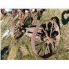 Image 2 : 2X The Money - Two pairs of iron impement wheels on wooden axles