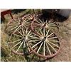 Image 2 : 5x The Money - Five Wooden Vintage Wagon Wheels