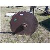 Image 1 : Vintage Saw Mill Blade on Axle