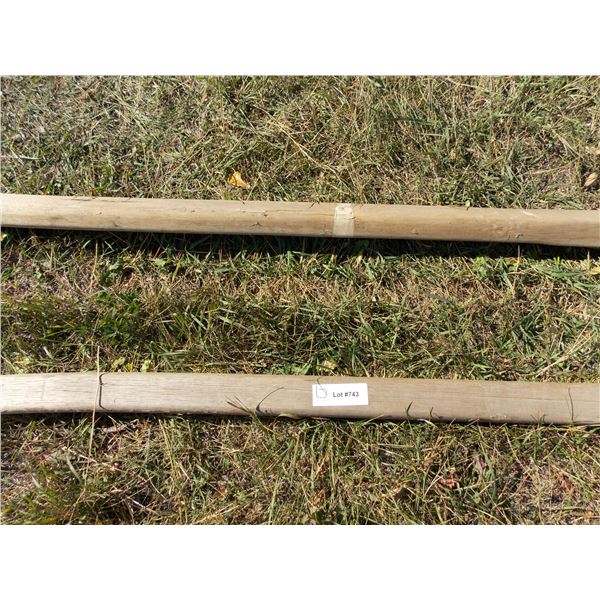 pair of wooden sulky wagon shafts 139" long