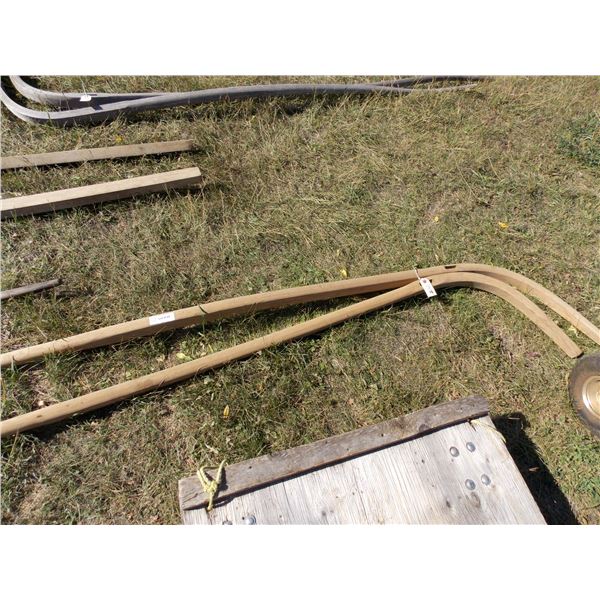 pair of wooden sulky wagon shafts 94" long