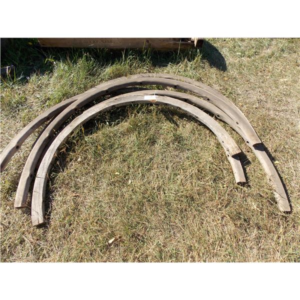 Five Wooden Wagon Wheel Patterns Pieces