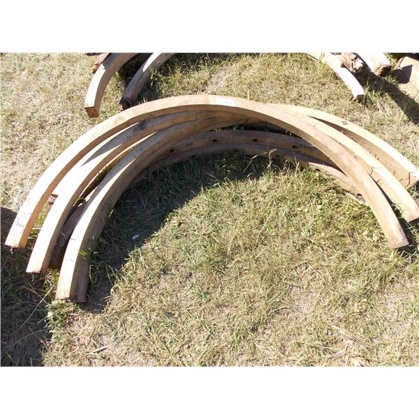 Eight Wooden Wagon Wheel Patterns Pieces