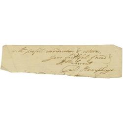 Col David Humphreys, ADC to Washington Signature