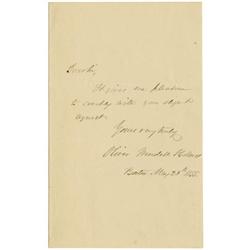 Oliver Wendell Holmes Sr. ALS