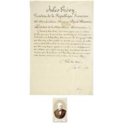Jules Grevy, French President, Letter Signed.