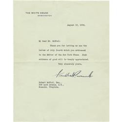 Franklin D. Roosevelt TLS as President