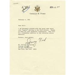 Gerald Ford & Mondale Typed Letters Signed