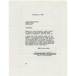 Red Skelton Document Signed.