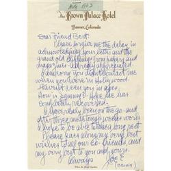 Autograph Letter Signed by Joe E. Brown.