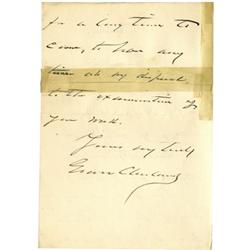 Grover Cleveland White House Autograph Note