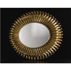 An Italian gilt metal mirror