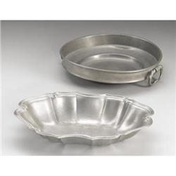 Two German pewter bowls