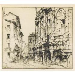 Ernest David Roth, Etching, Rome