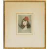 Image 4 : Continental School, Aquatint, Portrait of a Girl