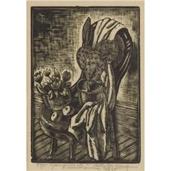 Glinten Kamp, Engraving, Still Life with Cactus